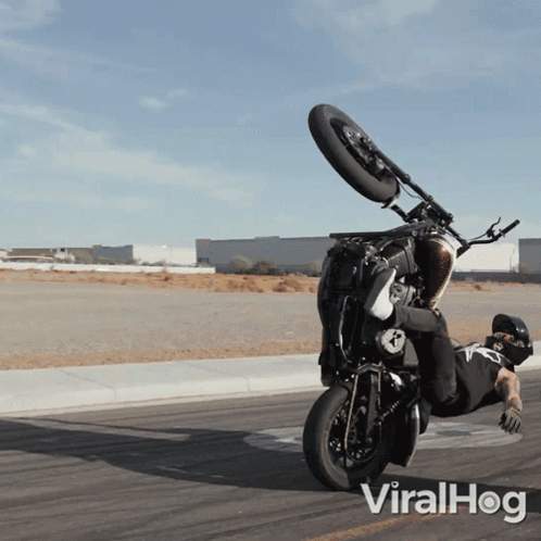 Man Doing Motorcycle Trick With Viralhog