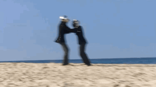 Man Doing Trick on Beach