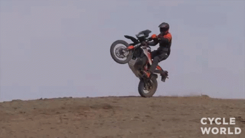 Man Doing Trick On Dirt Bike Cycle World GIF
