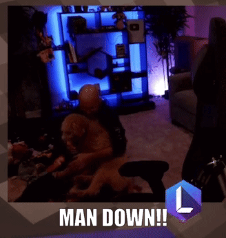 Man Down Sitting on Floor in Living Room