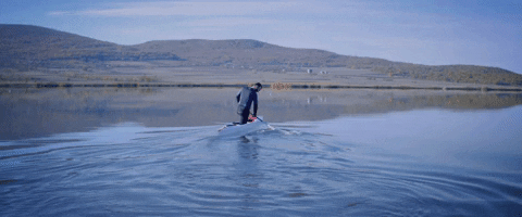 Man Dragging The Canoe GIF