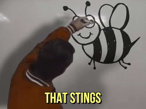 Man Drawing Bee GIF