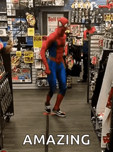 Man Dressed as Spider-Man Dancing