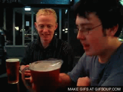 Man Drinking Beer from Pitcher Make GIFs at GIFSoup