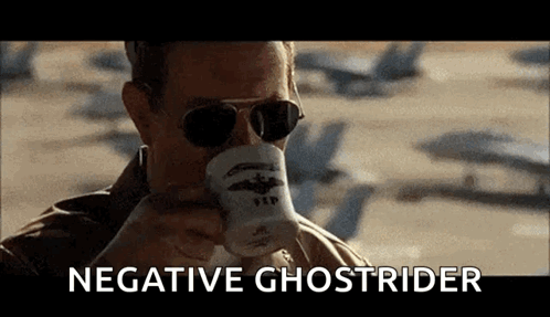 Man Drinking Cup Negative Ghostrider