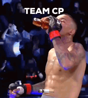 Man Drinking From Bottle In Boxing Ring Team CP GIF