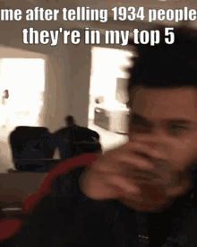 Man Drinking Glass Saying Top 5 GIF
