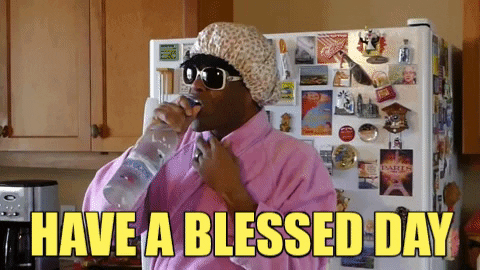 Man Drinking Good Morning Have A Blessed Day GIF