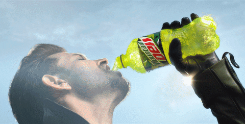 Man Drinking Mountain Dew Gulp GIF
