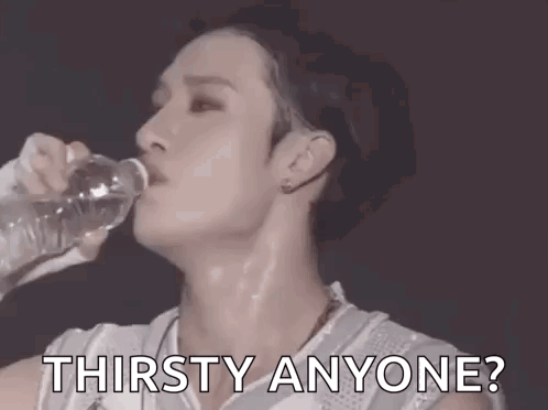 Man Drinking Water Asks If Anyone Thirsty