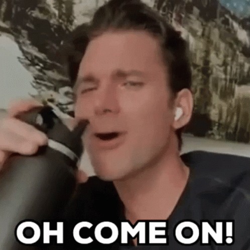 Man Drinking Water Funny Face GIF