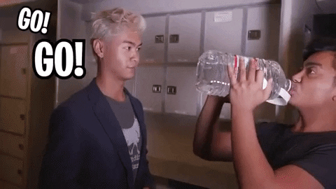 Man Drinking Water Go Go GIF