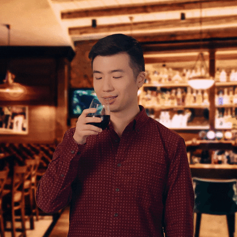 Man Drinking Wine Stank Face Reaction GIF