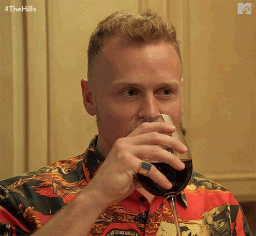 Man Drinking Wine