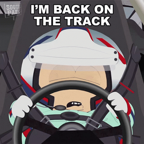 Man Driving Car I M Back On Track