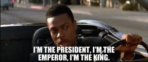 Man Driving Car Saying I'm President I'm Emperor GIF