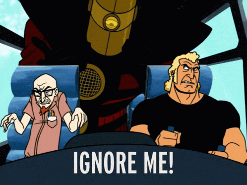 Man Driving Car Saying Ignore Me