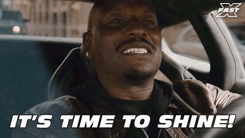 Man Driving Car Saying It's Time To Shine GIF