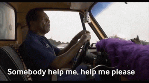 Man Driving Car Saying Somebody Help Me Help Me Please GIF