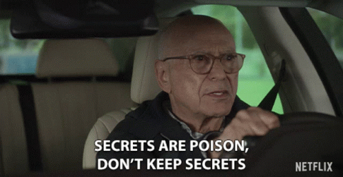 Man Driving Car Secrets Are Poison GIF