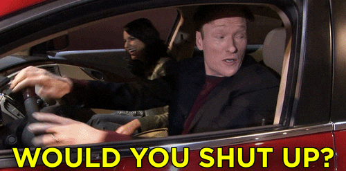 Man Driving Car Shut Up Baby I Know It GIF