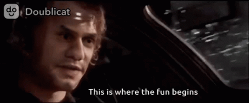 Man Driving Car This Is Where The Fun Begins GIF