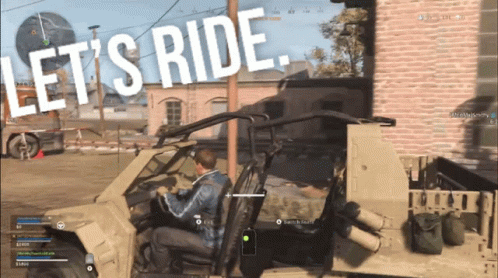 Man Driving Vehicle Saying Let's Ride