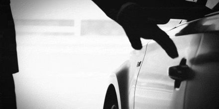 Man Driving White Audi GIF