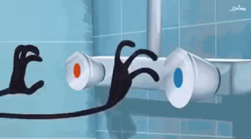 Man Dry Heat And Cold Shower GIF