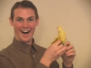 Man Eating Banana Meme GIF