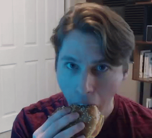 Man Eating Burger Whopper GIF