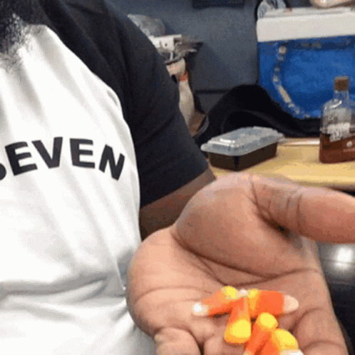 Man Eating Candy Corn GIF
