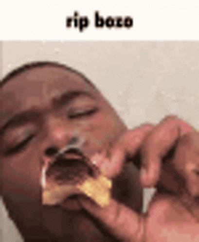 Man Eating Food Eyes Closed Mouth Open GIF