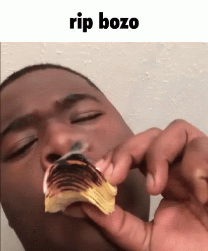 Man Eating Pizza Rip Bozo GIF