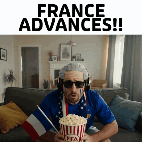 Man Eating Popcorn on Couch France Advances