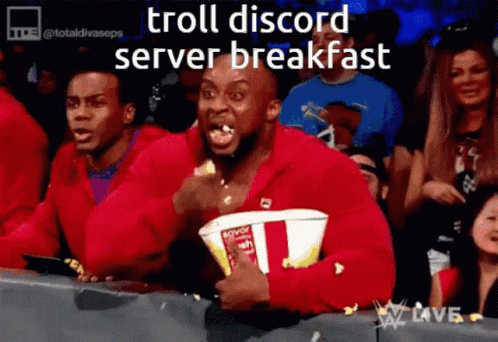 Man Eating Popcorn Troll Discord Server Breakfast