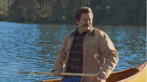 Man Enjoying The Canoe Ride GIF