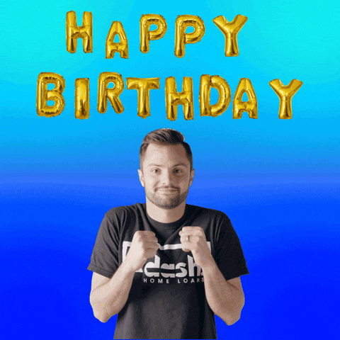 Man Excited Birthday Reaction GIF