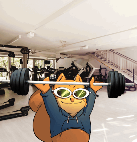 Man Exercising in Gym