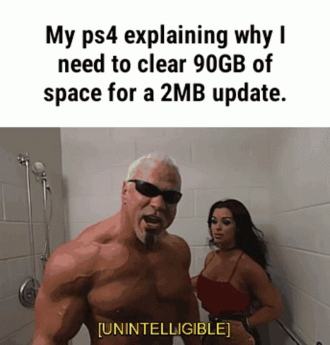 Man Explaining 90 GB Storage Need