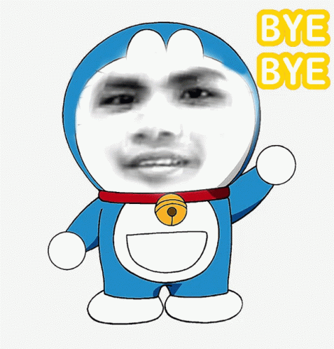 Man Face Doraemon Bye Bye