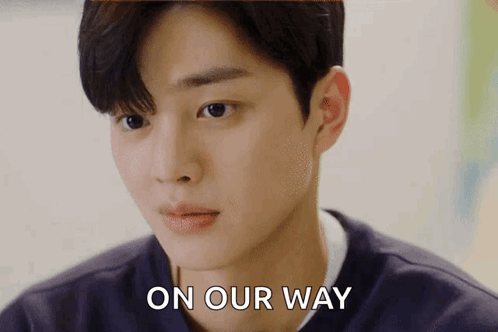 Man Face Saying On Our Way GIF