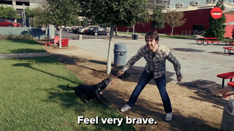 Man Feel Very Brave GIF