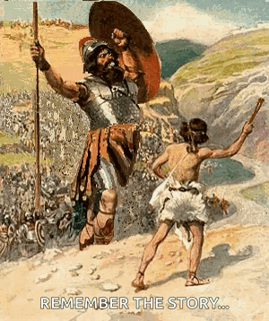 Man Fighting Giant Remember the Story