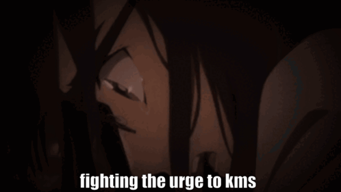 Man Fighting the Urge to KMS