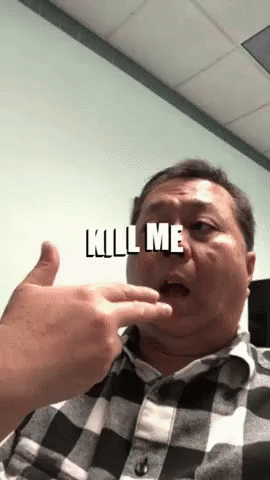 Man Finger Pointing Gun Kill Me Now Act GIF