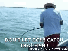 Man Fishing on Boat in Ocean