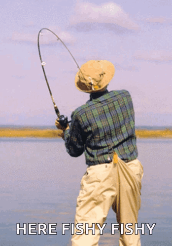 Man Fishing With Fishy Fishy
