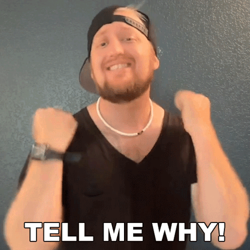 Man Fist in Air Saying Tell Me Why