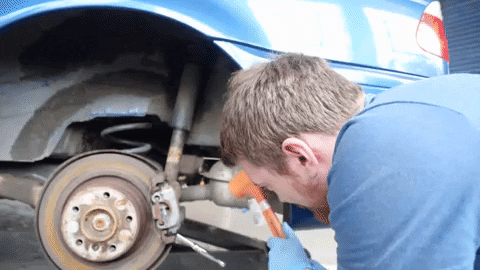Man Fixing Bmw Car GIF